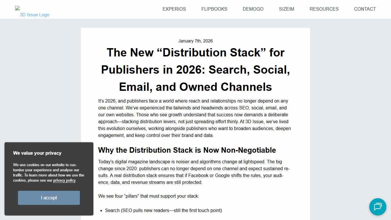 The New “Distribution Stack” for Publishers in 2026: Search, Social, Email, and Owned Channels - 3D Issue