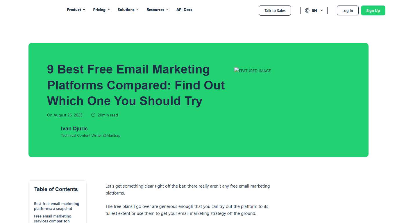 9 Best Free Email Marketing Platforms Compared [2026]